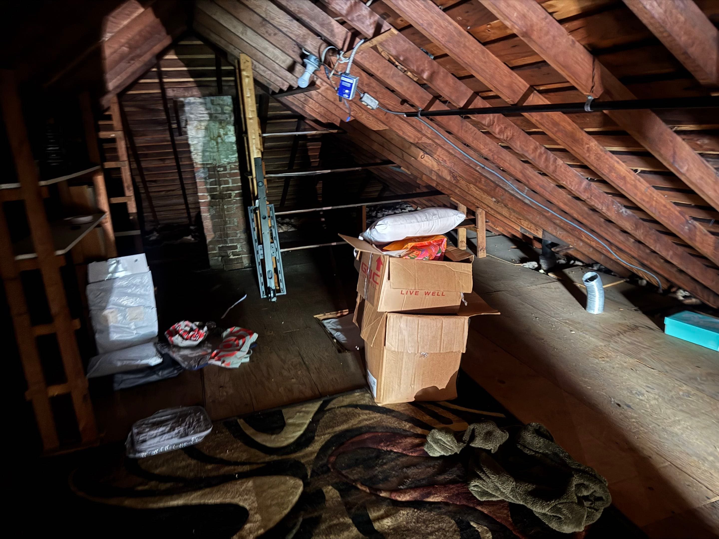 Attic clean out in progress